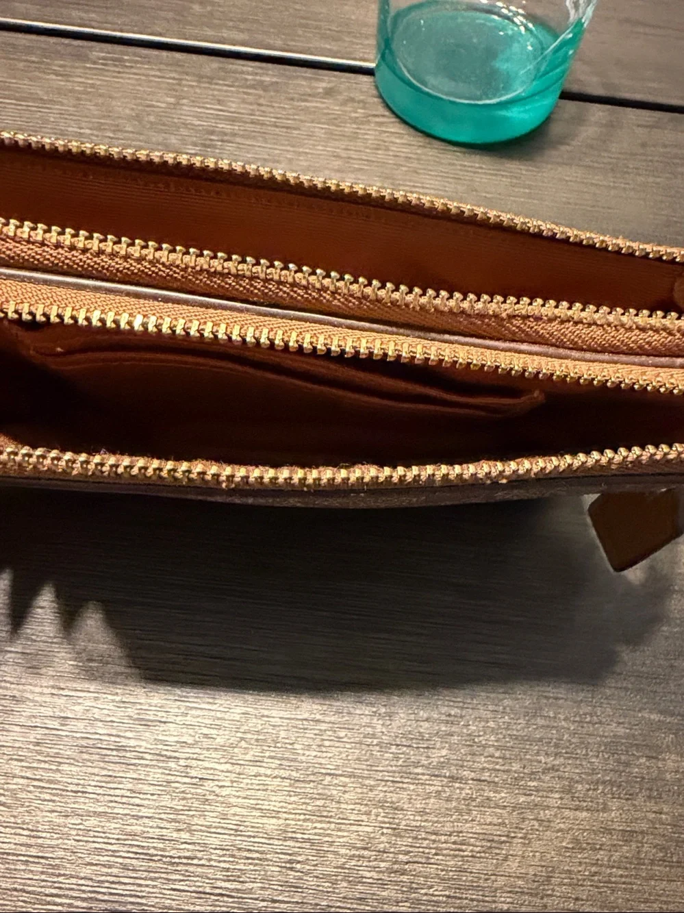 Coach Double Zip Wristlet in Signature Canvas